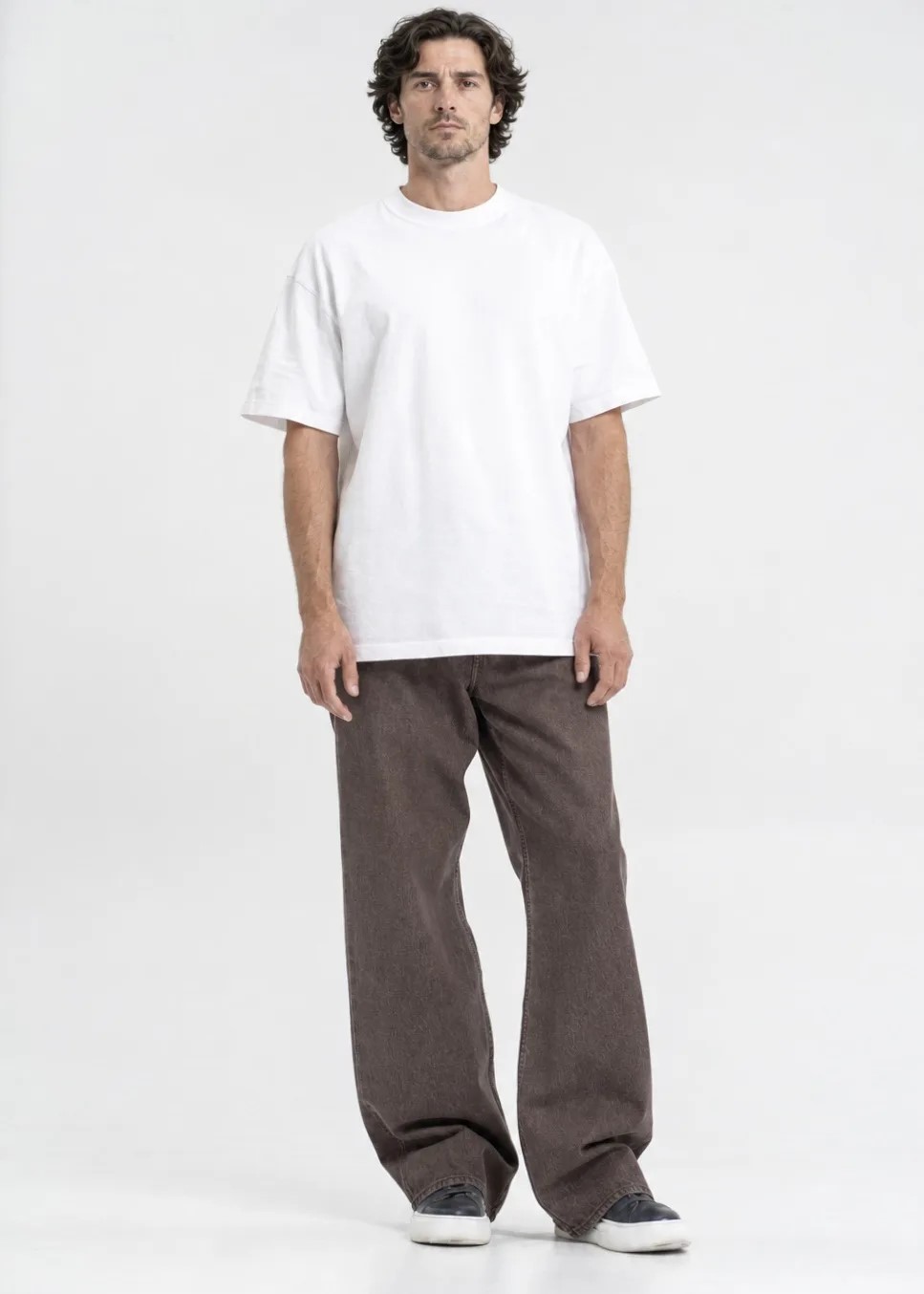 Джинсы WIDE LEG цвет кофе