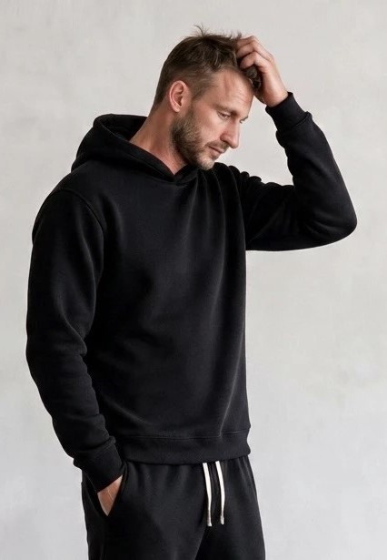 Худи с начесом COZY цвет черный